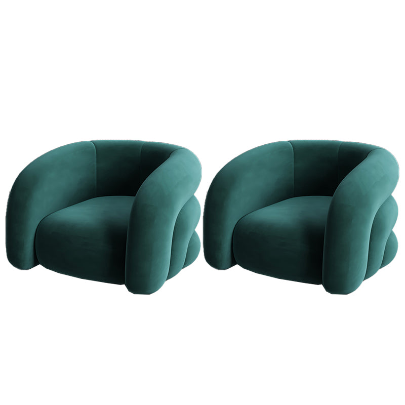 Scandinavian 34.64"Wide Solid Color Sloped Arms Sponge Armchair