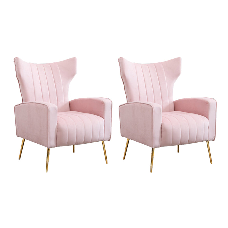 Scandinavian 30"Wide Sewn Pillow Back Square Arm Wingback Chair
