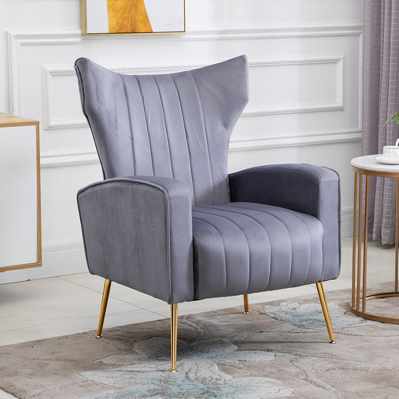 Scandinavian 30"Wide Sewn Pillow Back Square Arm Wingback Chair