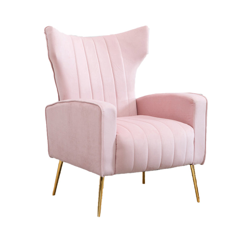 Scandinavian 30"Wide Sewn Pillow Back Square Arm Wingback Chair