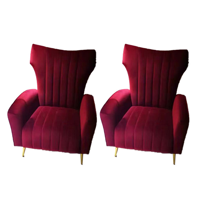 Scandinavian 30"Wide Sewn Pillow Back Square Arm Wingback Chair