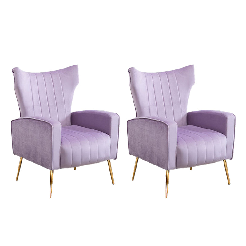 Scandinavian 30"Wide Sewn Pillow Back Square Arm Wingback Chair
