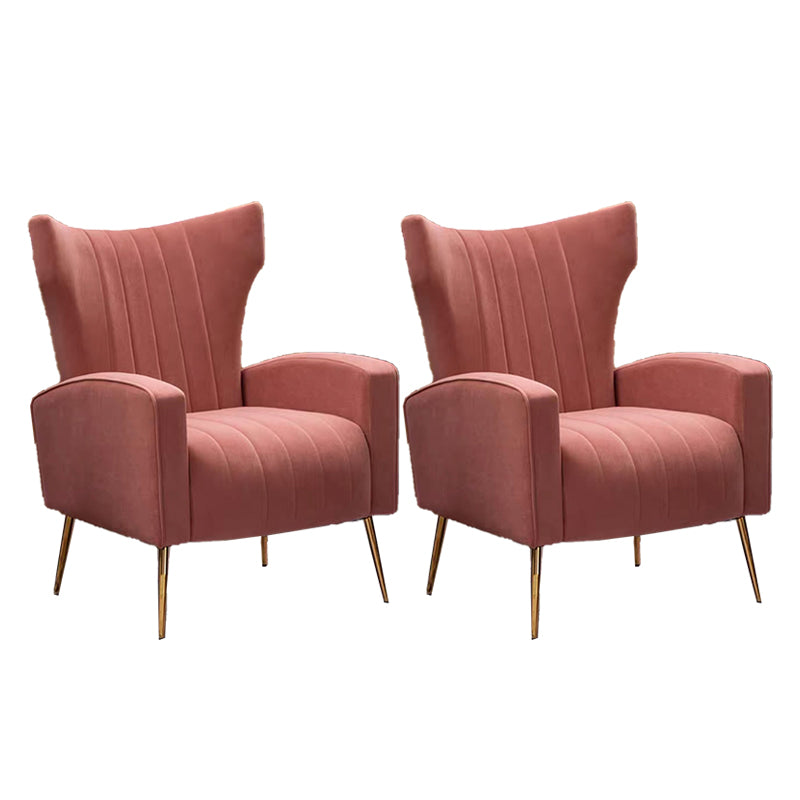 Scandinavian 30"Wide Sewn Pillow Back Square Arm Wingback Chair