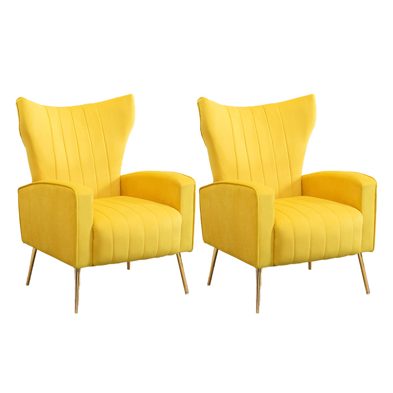 Scandinavian 30"Wide Sewn Pillow Back Square Arm Wingback Chair