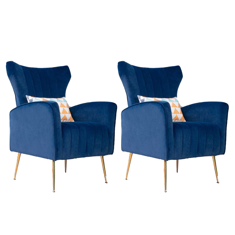 Scandinavian 30"Wide Sewn Pillow Back Square Arm Wingback Chair