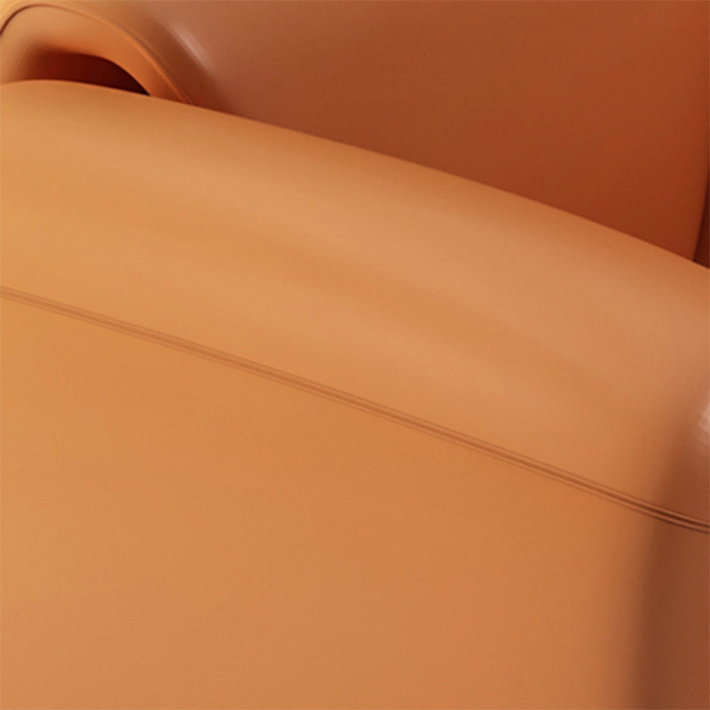 Modern Style Leather Handrail Sledge Base Fixed Back ARM Chair