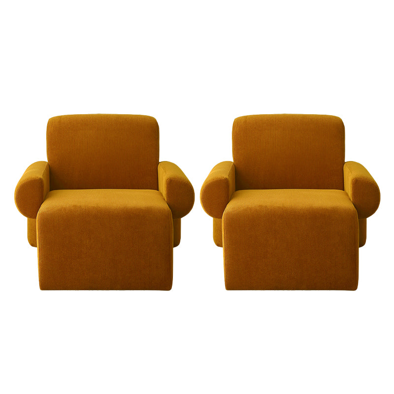 Nordic Style Fabric Armrest Fixed Backrest Abstract Arm Chair