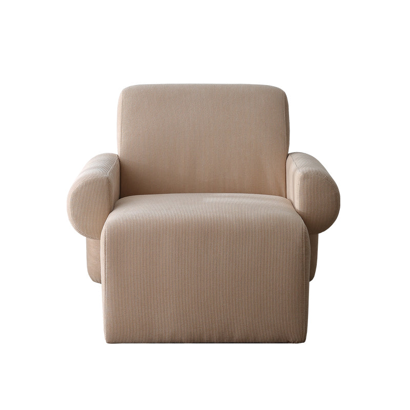 Nordic Style Fabric Armrest Fixed Backrest Abstract Arm Chair