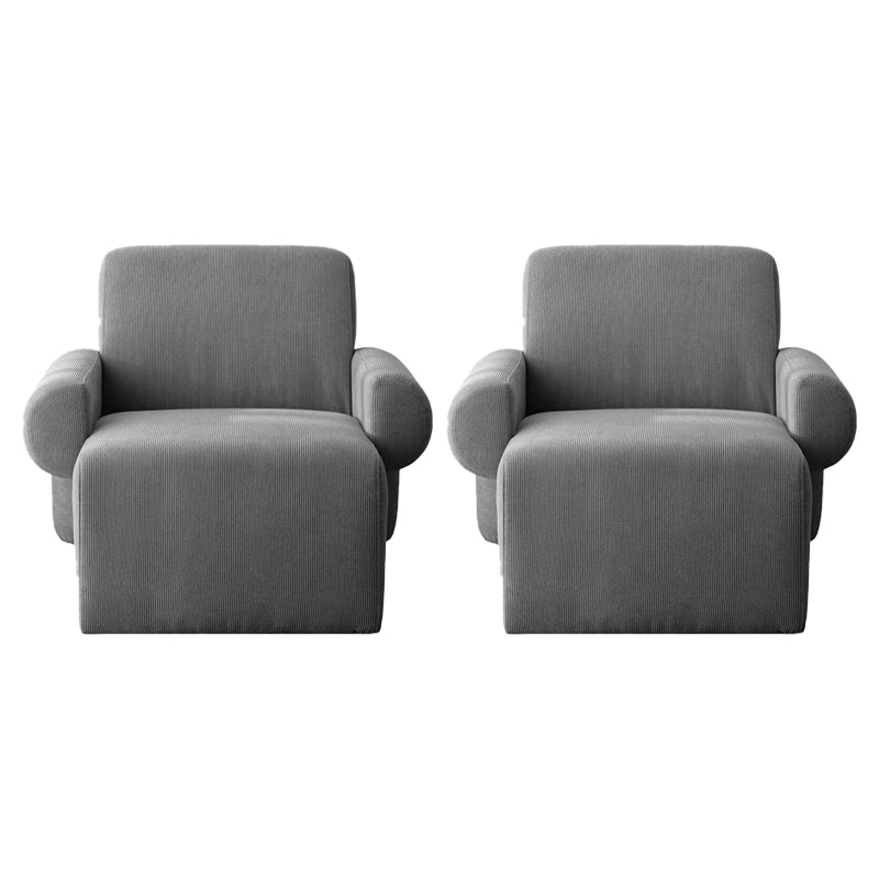 Nordic Style Fabric Armrest Fixed Backrest Abstract Arm Chair