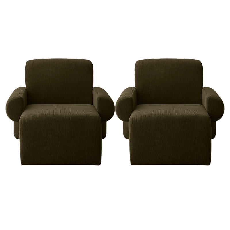 Nordic Style Fabric Armrest Fixed Backrest Abstract Arm Chair