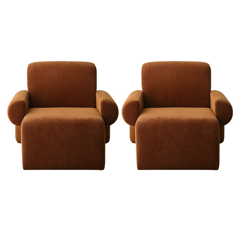 Nordic Style Fabric Armrest Fixed Backrest Abstract Arm Chair