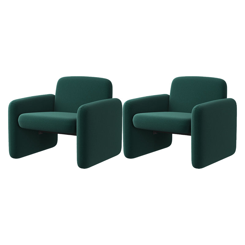 Nordic Style Cloth Handrails Fixed Backrest Square Armrest Sledge Base Arm Chair