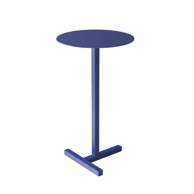Round Abstract Base Design Metal Side Table Medieval Modern Style