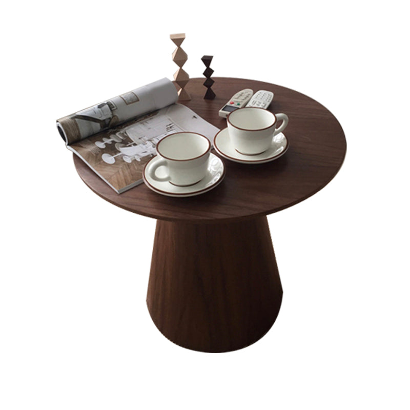 Contemporary Style Side End Table Pedestal Wooden Round Sofa Side Accent Table