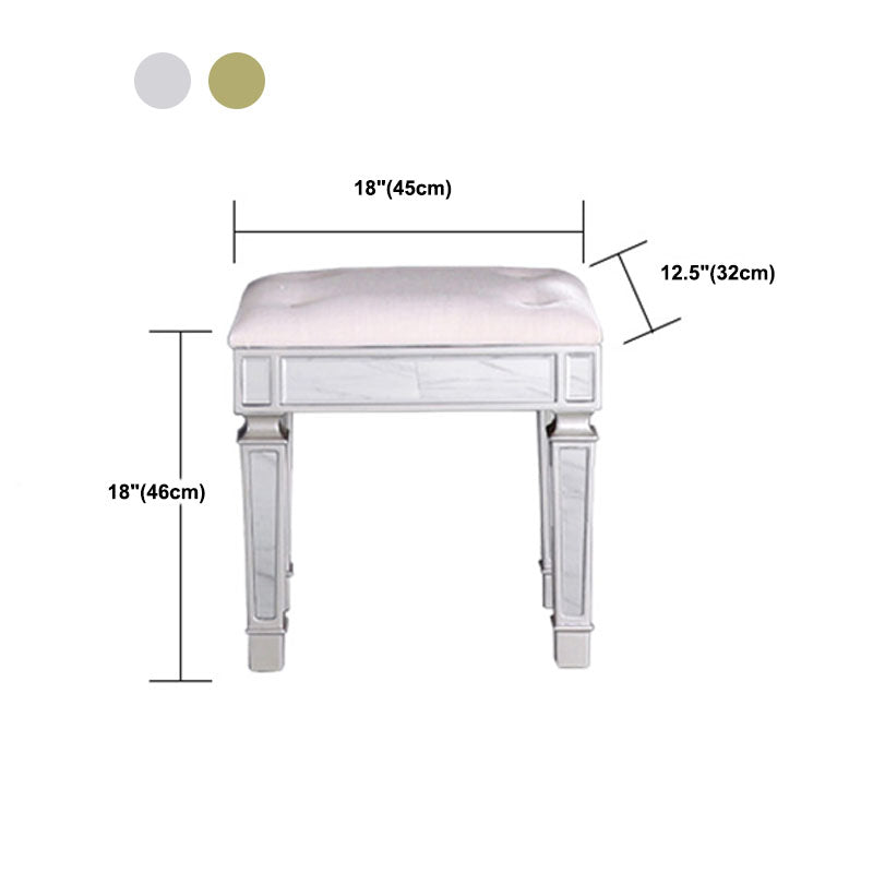 Solid Wood Vanity Dressing Table Set Contemporary Makeup Counter with Drawers