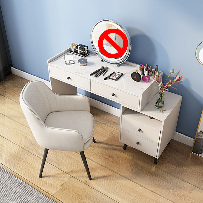 Contemporary Vanity Dressing Table 4 Drawer Wooden Vanity Desk