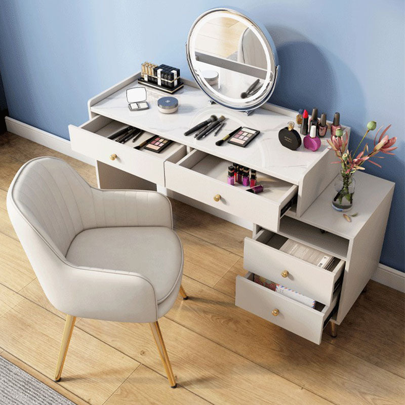 Contemporary Vanity Dressing Table 4 Drawer Wooden Vanity Desk