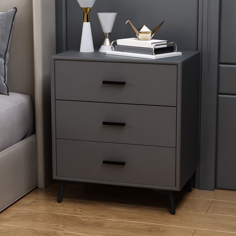 Imitation Wood Night Table Modern Drawer Storage Legs Included Nightstand