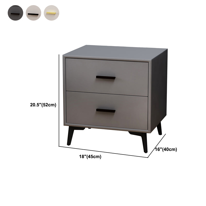 Imitation Wood Night Table Modern Drawer Storage Legs Included Nightstand