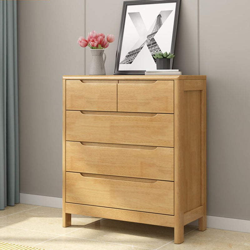 16" W Storage Chest Rubber Wood Storage Chest Dresser with Drawers