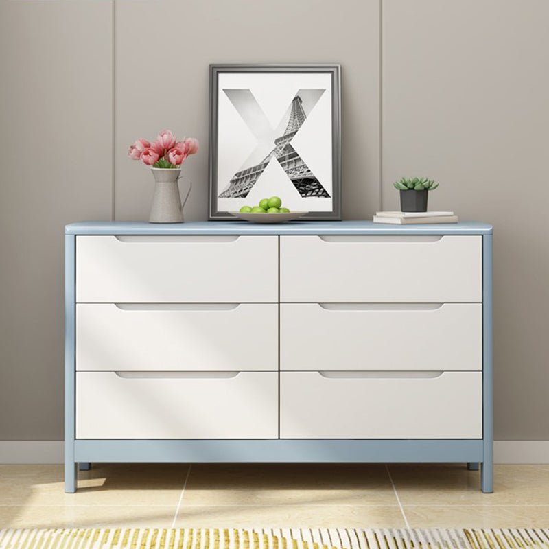 16" W Storage Chest Rubber Wood Storage Chest Dresser with Drawers