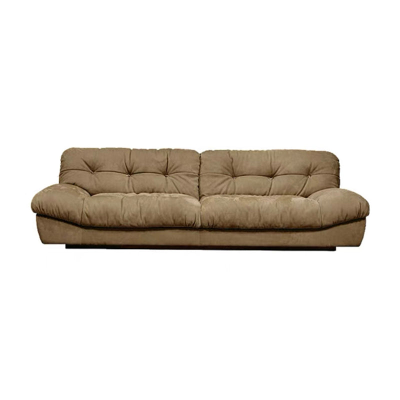 Contemporary Armless Settee Tufted Split-Back Living Room Sofa