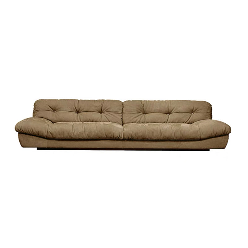 Contemporary Armless Settee Tufted Split-Back Living Room Sofa