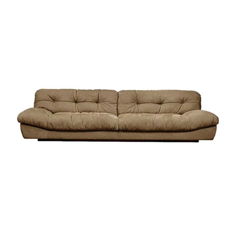 Contemporary Armless Settee Tufted Split-Back Living Room Sofa