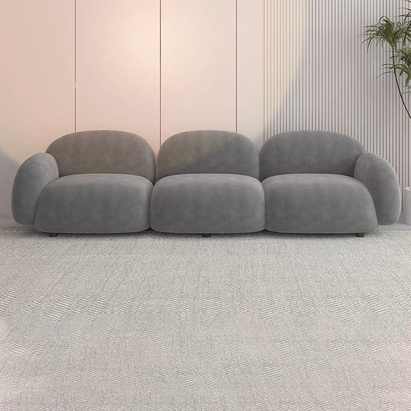 Modern Style Sofa Velvet Cushioned Backrest Sponge Cushions Fill Sofa Bed