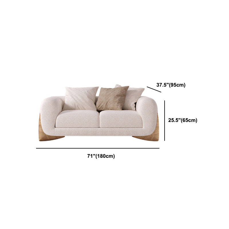 Modern Style Living Room Tuxedo Arm Loveseat Tight Back Seating