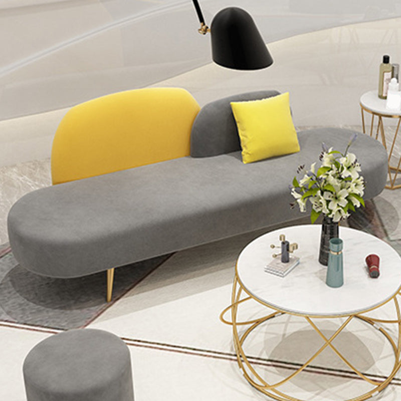 Modern Armless Sofa 30.70" Wide Velvet  Standard Sofa for Living Room