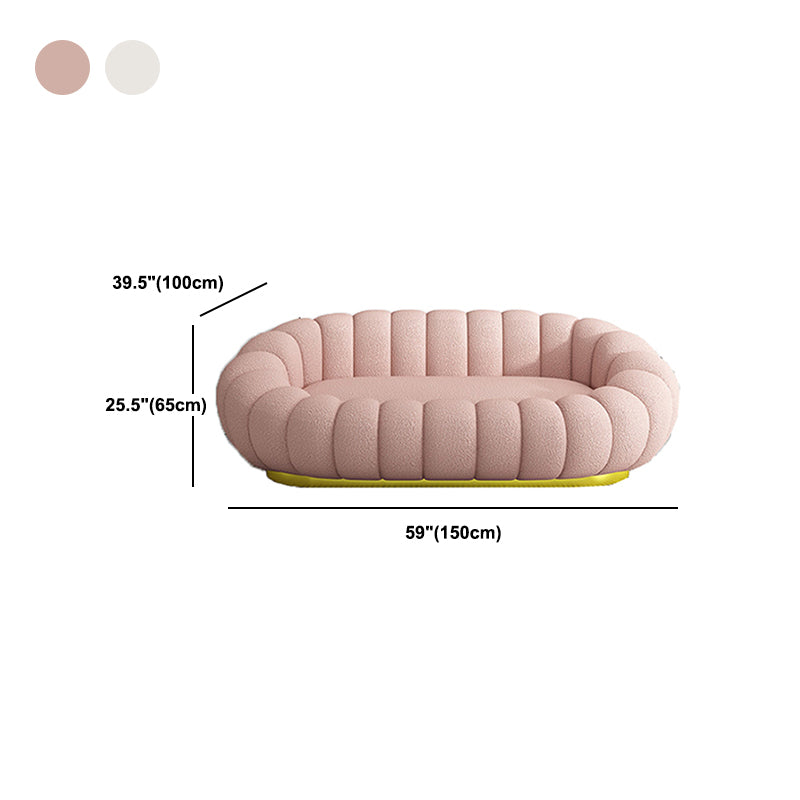Contemporary Sofa with Swen Pillow Back 39.37" Wide for Living Room
