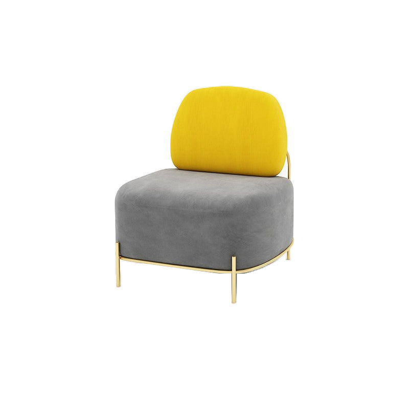 Armless Contemporary Sofa Velvet Tight Back for Apartment Sofa