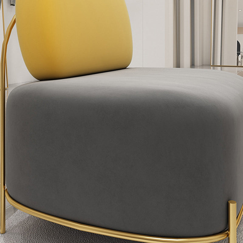 Armless Contemporary Sofa Velvet Tight Back for Apartment Sofa