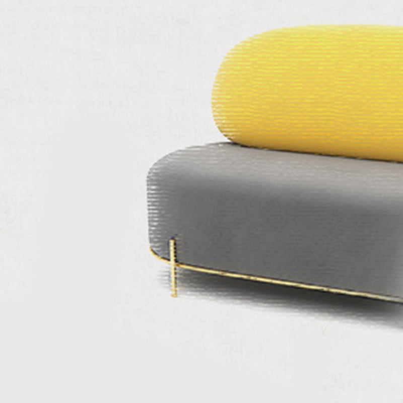 Armless Contemporary Sofa Velvet Tight Back for Apartment Sofa