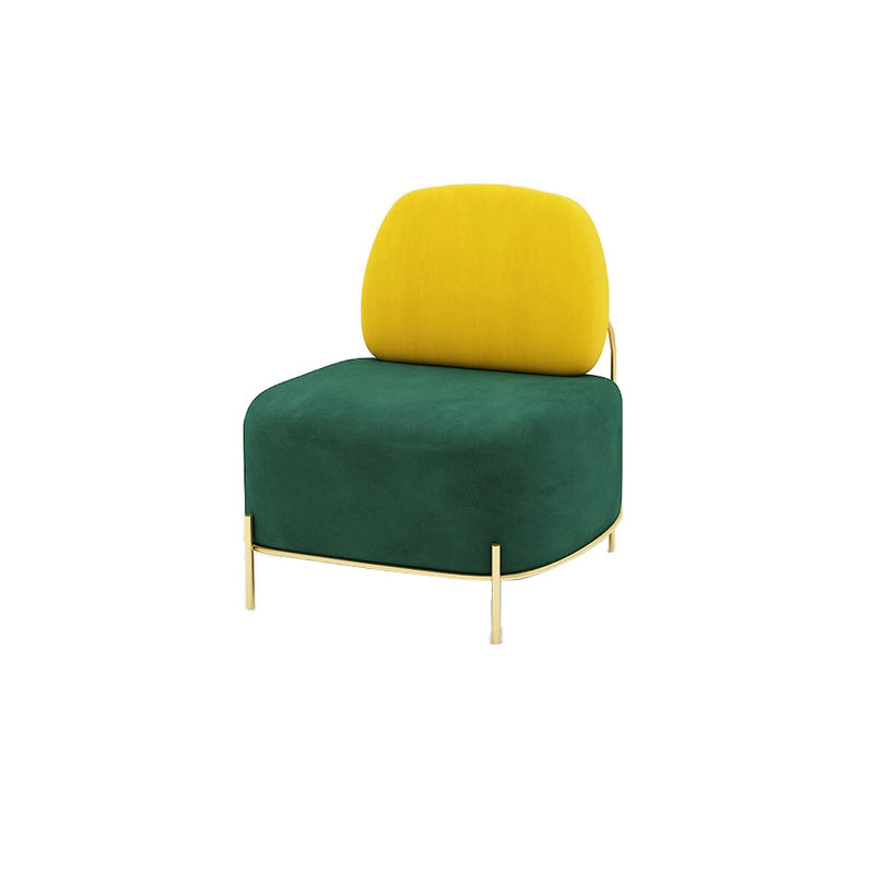Armless Contemporary Sofa Velvet Tight Back for Apartment Sofa