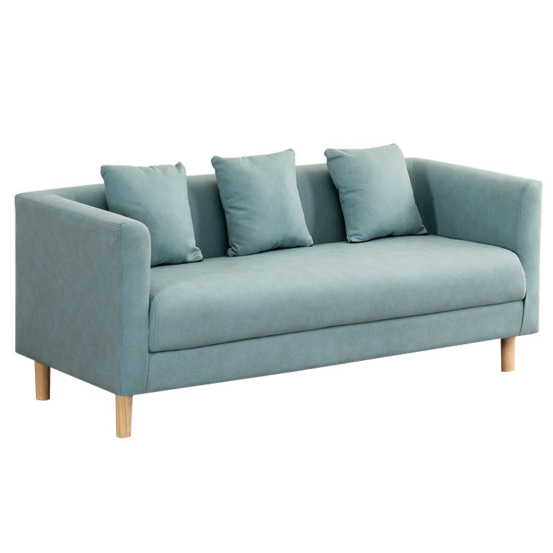 Faux Leather 3-seater  Sofa Tuxedo Arm Stain Resistant 23.62" Wide