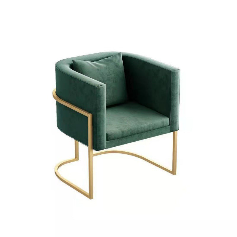 Velvet  Gold Modern Sofa Tuxedo Arm Loveseat Contemporary Style