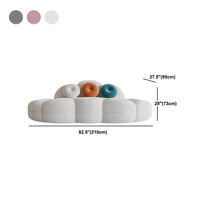 37.4" W * 28.74" H Sofa Modern Wool Armless Sofa for Living Room