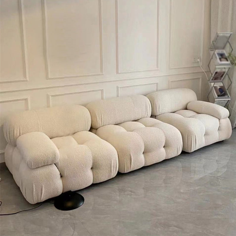 Modern Style Lamb Velvet Sofa Low Back Grey/white/orange/blue Sofa bed