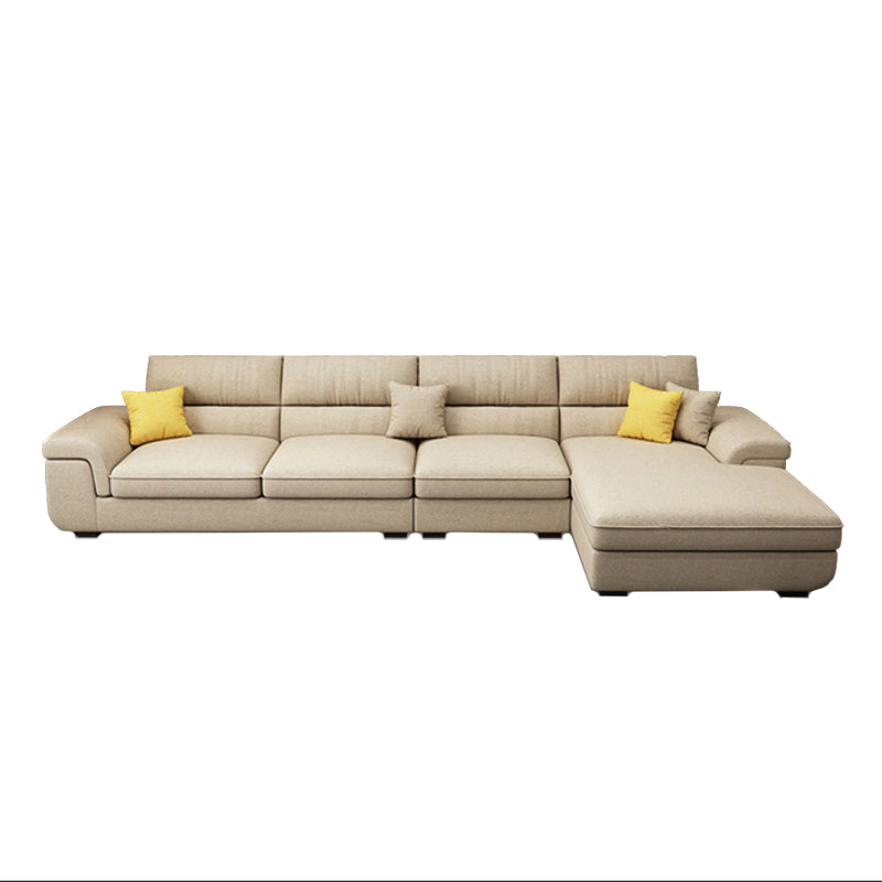 Contemporary Fabric 4-seat Sectionals 126" Pillow Top Arm Sectionals