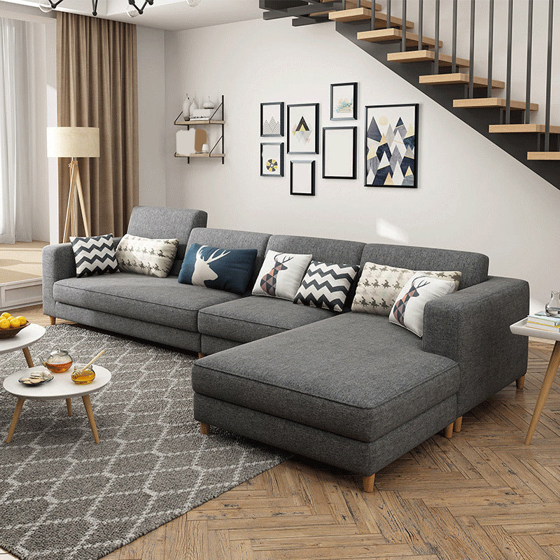 Removable Cushions,Adjustable Sectional Sofa, 67" Linen Sectional sofa