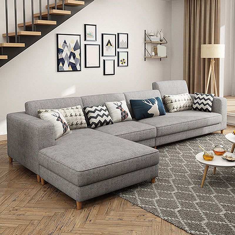 Removable Cushions,Adjustable Sectional Sofa, 67" Linen Sectional sofa