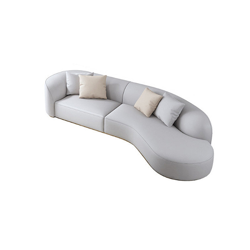 Tight Back Scandinavian Sectionals,27.5"H Wool One Arm Sectionals