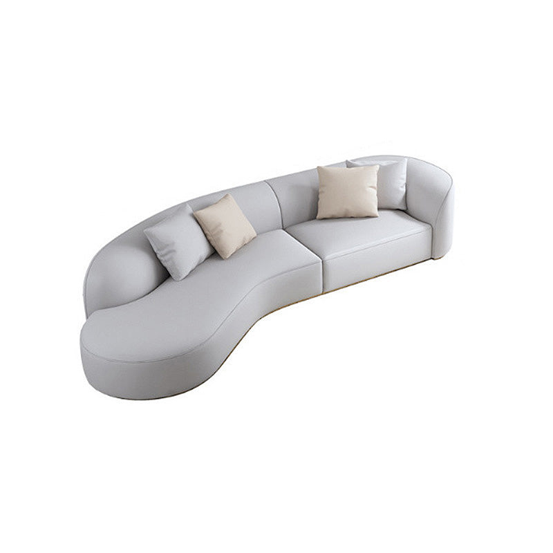Tight Back Scandinavian Sectionals,27.5"H Wool One Arm Sectionals