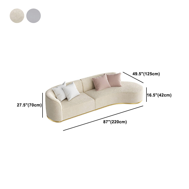 Tight Back Scandinavian Sectionals,27.5"H Wool One Arm Sectionals