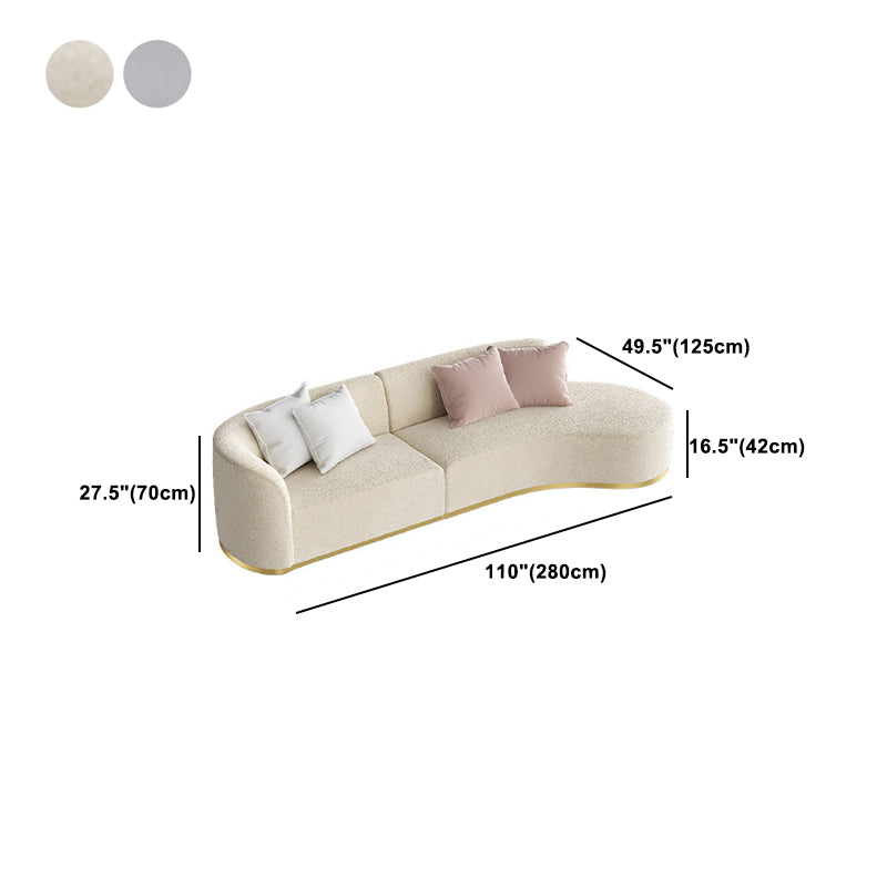 Tight Back Scandinavian Sectionals,27.5"H Wool One Arm Sectionals