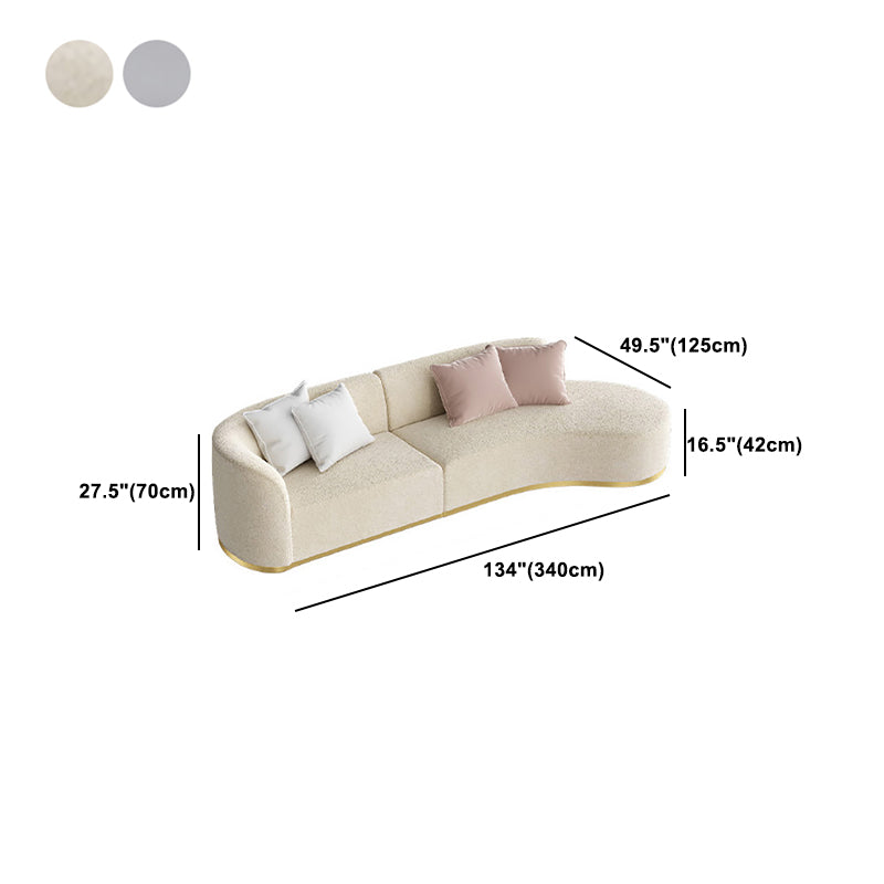 Tight Back Scandinavian Sectionals,27.5"H Wool One Arm Sectionals