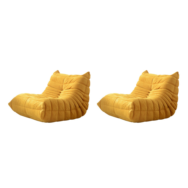 Scandinavian 41.7"Wide Solid Color Suede Sponge Armless Chair