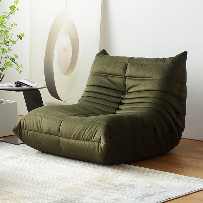 Scandinavian 41.7"Wide Solid Color Suede Sponge Armless Chair